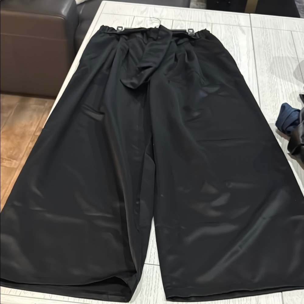 Ashley Stewart Black Wide-Leg Pants